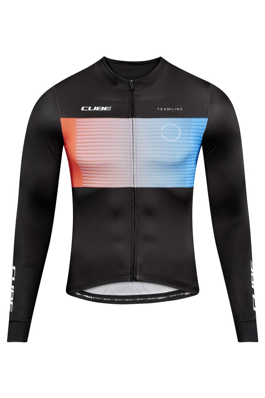 Cube Teamline Fahrrad Trikot lang schwarz/blau/rot 2027