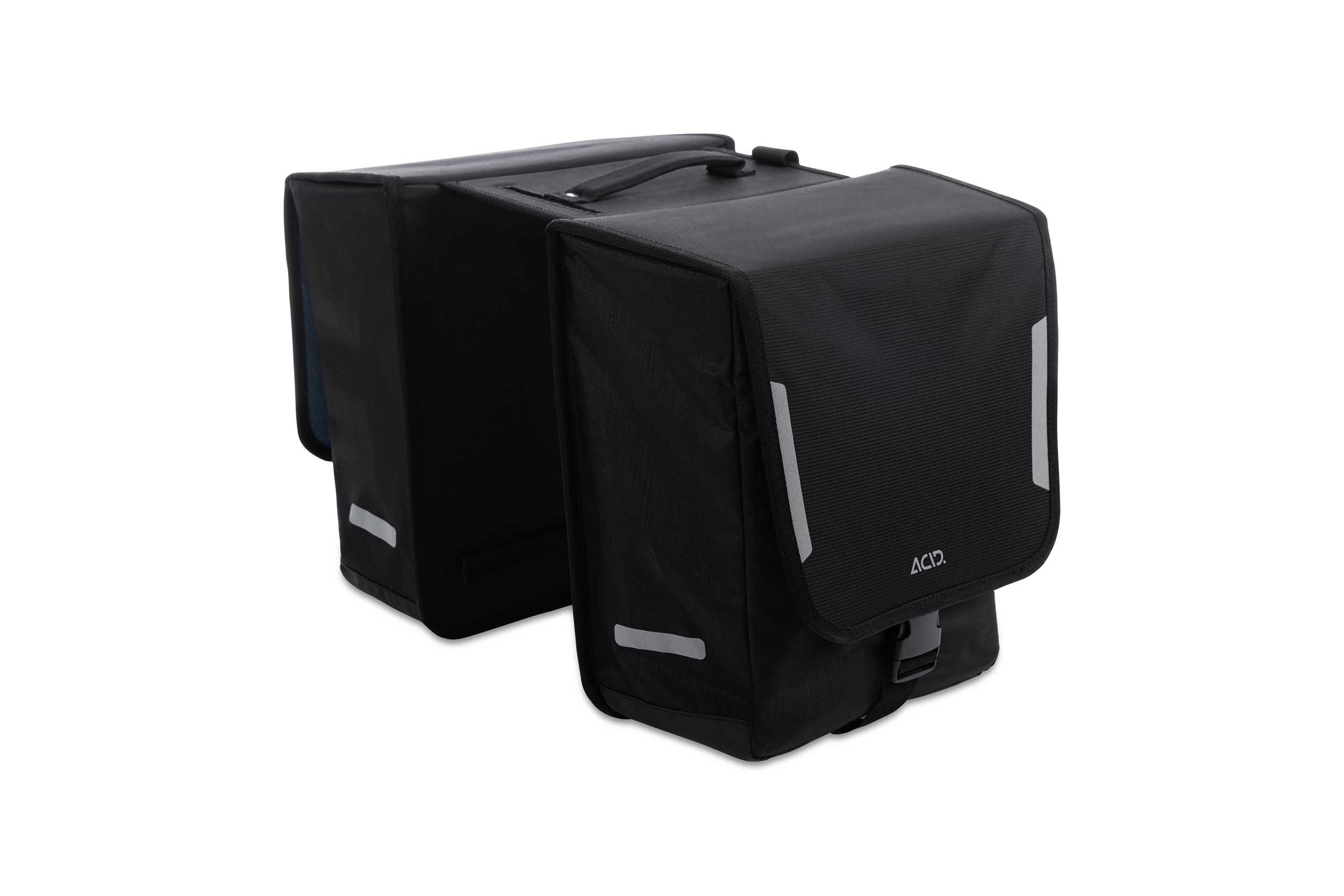 Acid City 15 Classic Double Seitentasche / Gepäckträgertasche schwarz