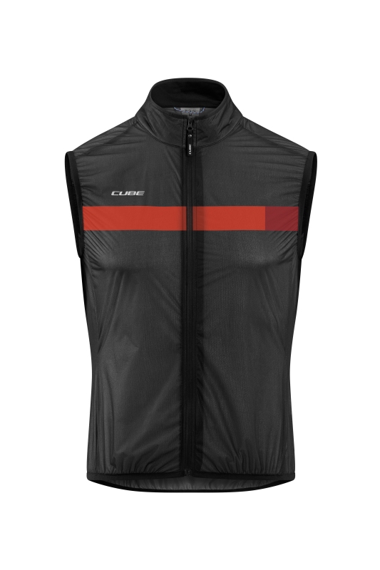 Cube Teamline Fahrrad Windweste schwarz/rot 2026