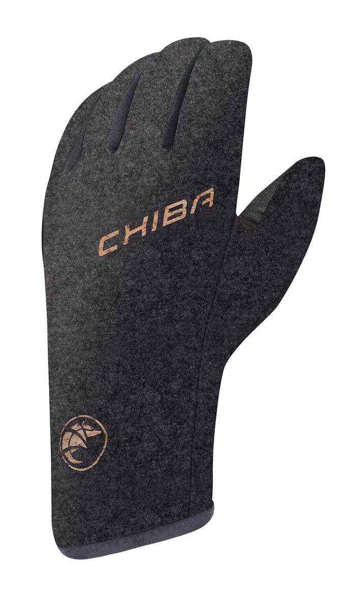 Chiba All Natural Light Fahrrad Winter Handschuhe lang schwarz 2027