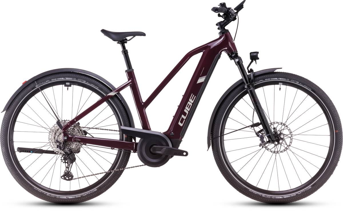 Cube Nuride Hybrid SLX 800 Allroad 29'' Trapeze E-Bike MTB Pedelec amarone lila 2025