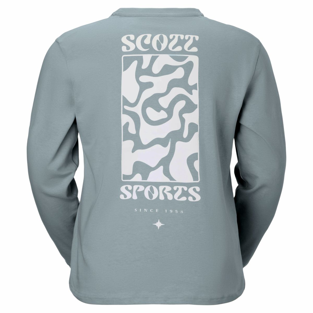 Scott Graphic Freizeit Shirt langarm mist blau 2027