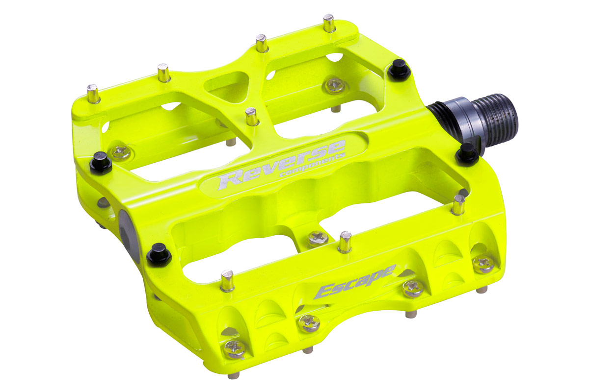 Reverse Escape Flat Fahrrad Pedal neon gelb