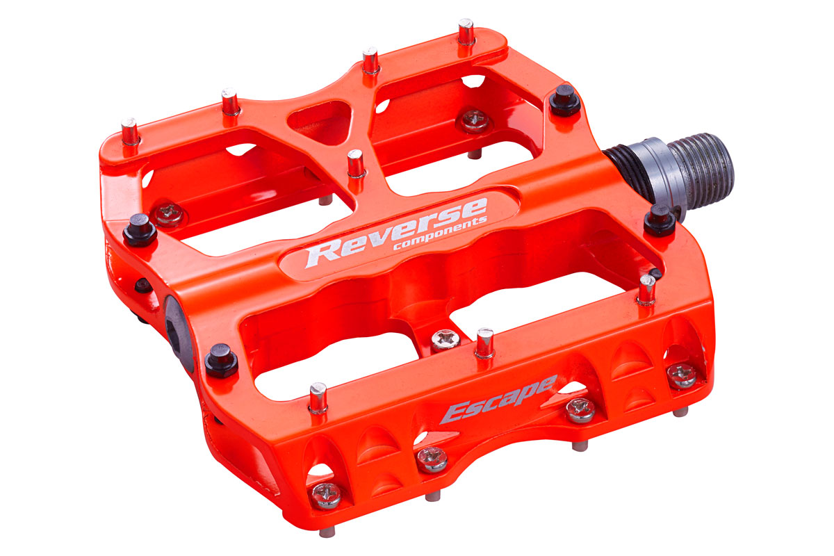 Reverse Escape Flat Fahrrad Pedal neon orange