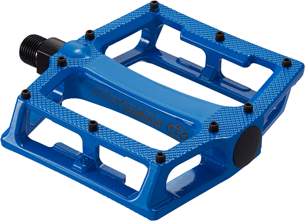 Reverse Super Shape 3D Flat Fahrrad Pedal blau