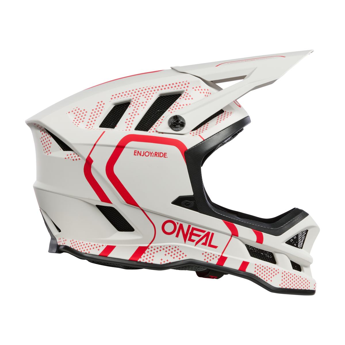 O'Neal Blade Polyacrylite Strike DH Fahrrad Helm weiß/rot 2026 Oneal