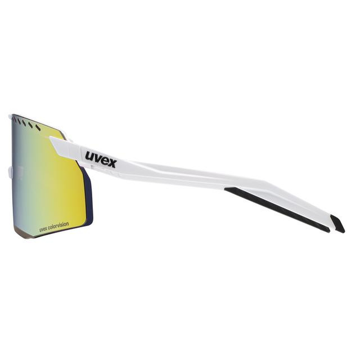 Uvex Pace Stage CV Fahrrad / Sport Brille weiß/mirror gelb