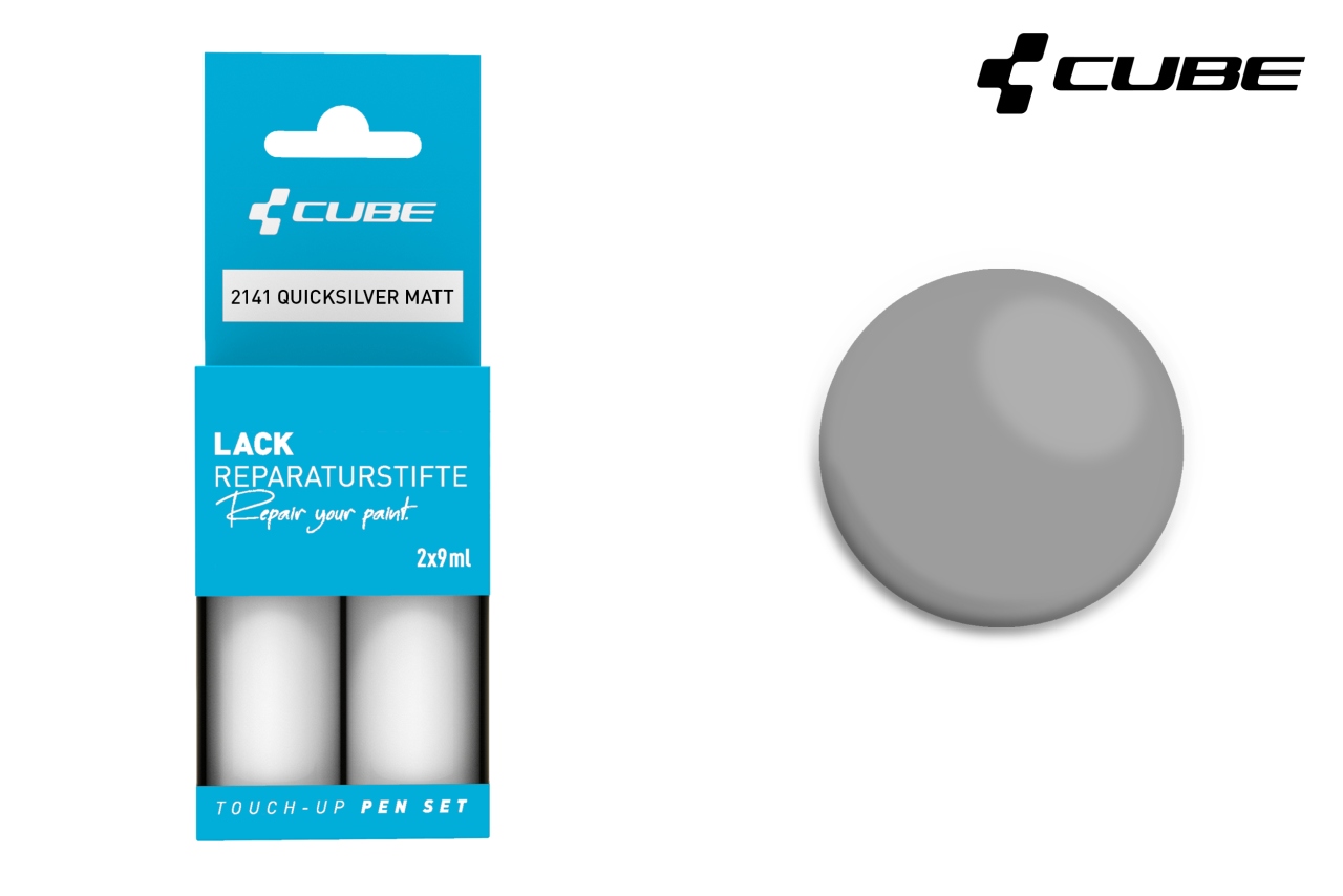 Cube Lackstift Set 2 x 9 ml / 830.56 ¤ / Liter Quicksilver matt 2142