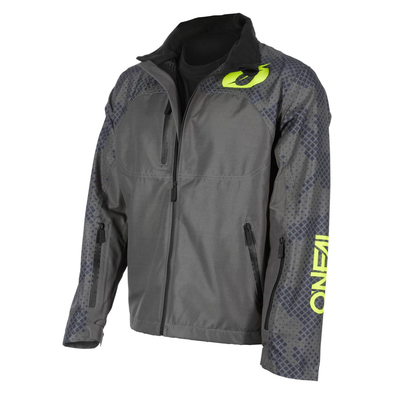 O'Neal Shore Rain Jacket Fahrrad Regenjacke grau/gelb 2024 Oneal