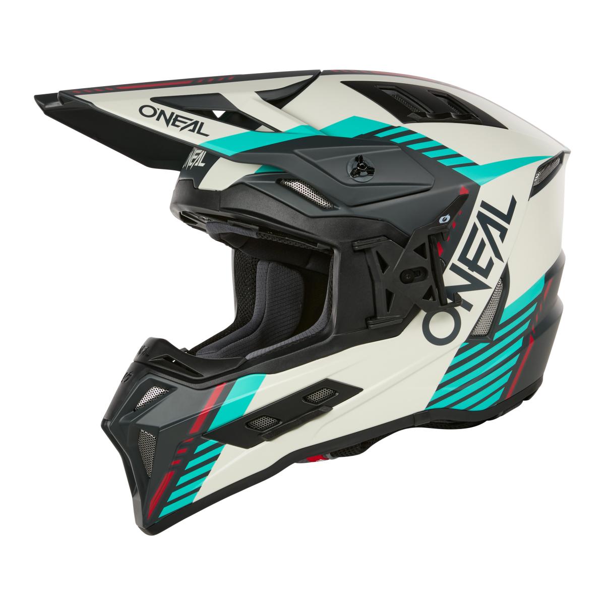 O'Neal EX Series Quin Motorrad Helm grau/türkis 2026 Oneal