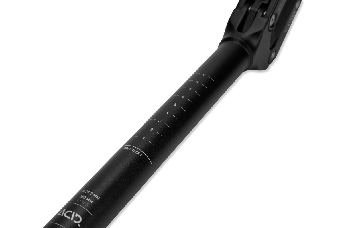 Acid Tour Plus 350 mm Fahrrad Sattelstütze schwarz