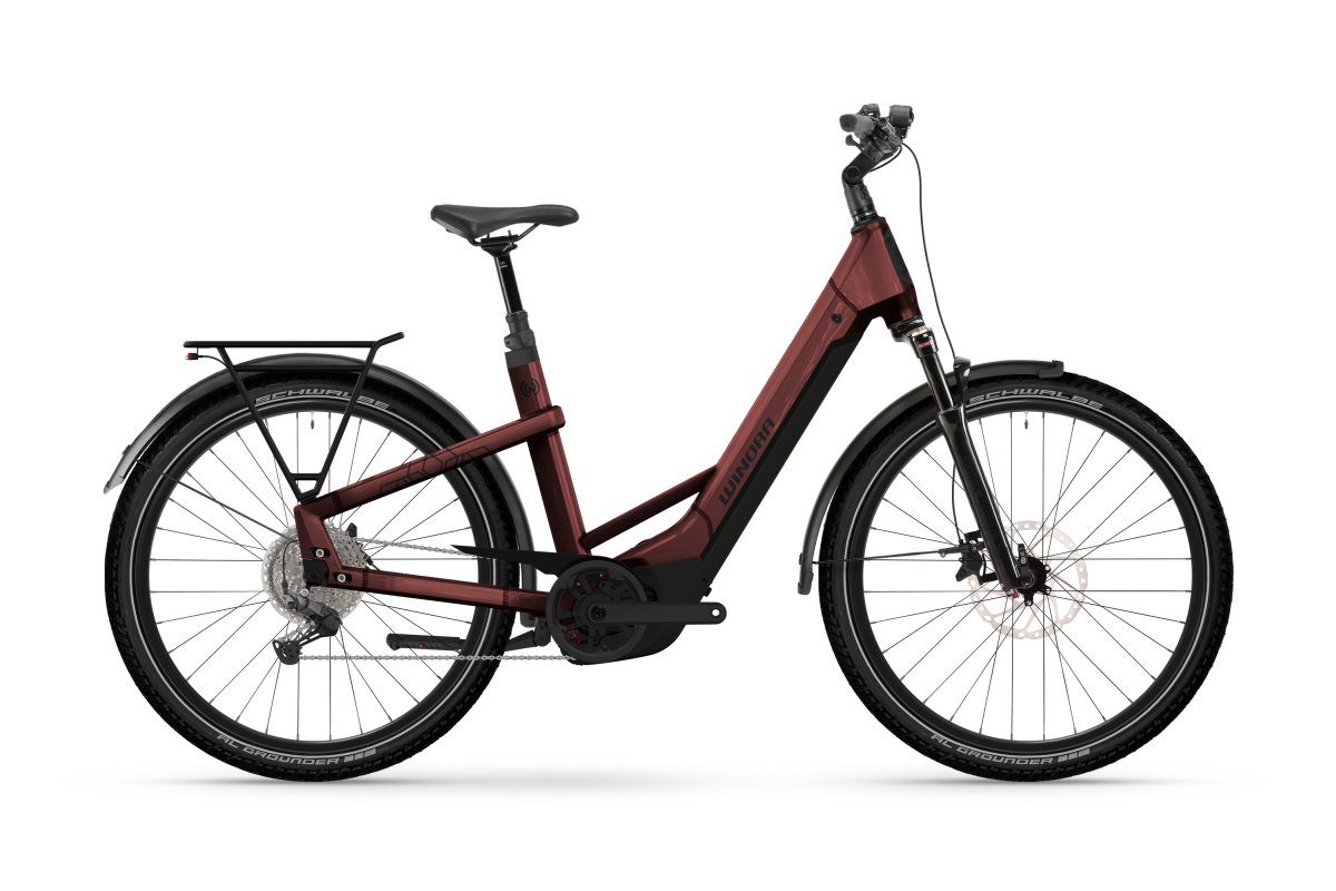 Winora Yakun X10 800 Low 27.5'' E-Bike Trekking Pedelec warm rot 2026