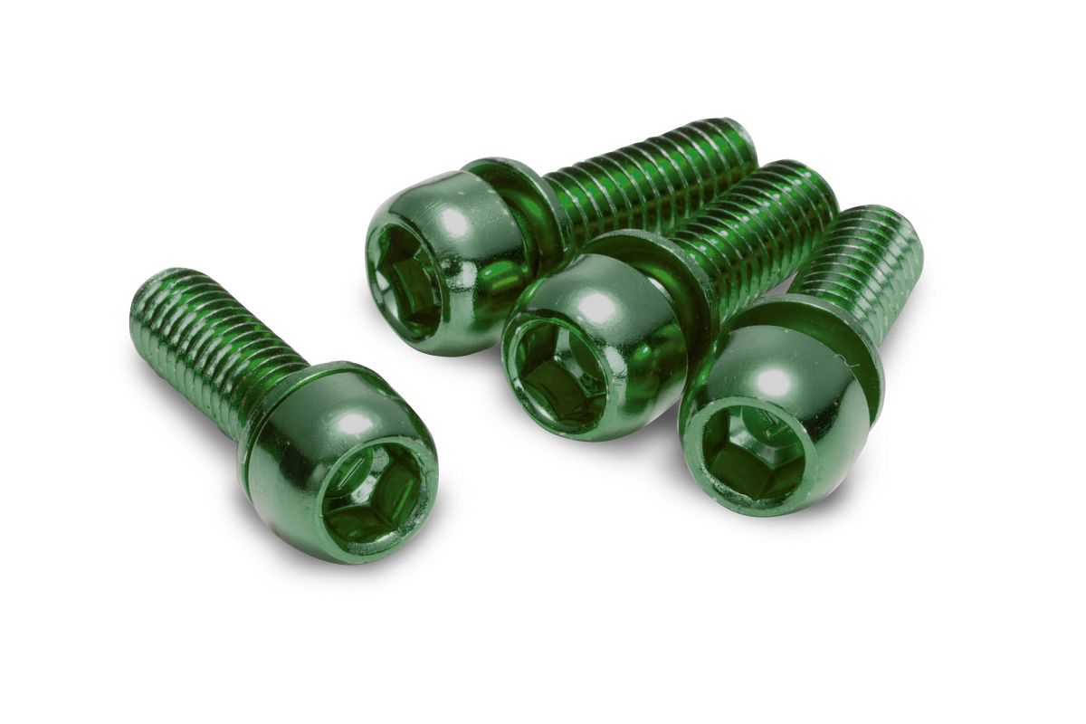 Reverse Scheibenbremsen Schraubenset 4 x M6x18mm grün