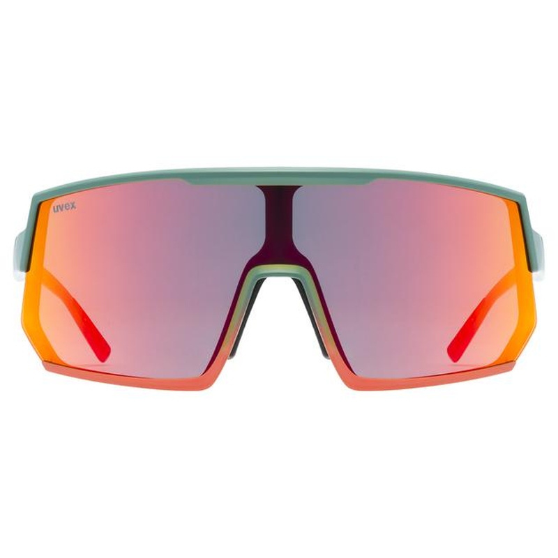 Uvex Sportstyle 235 Sport / Freizeit Brille matt grün/mirror rot