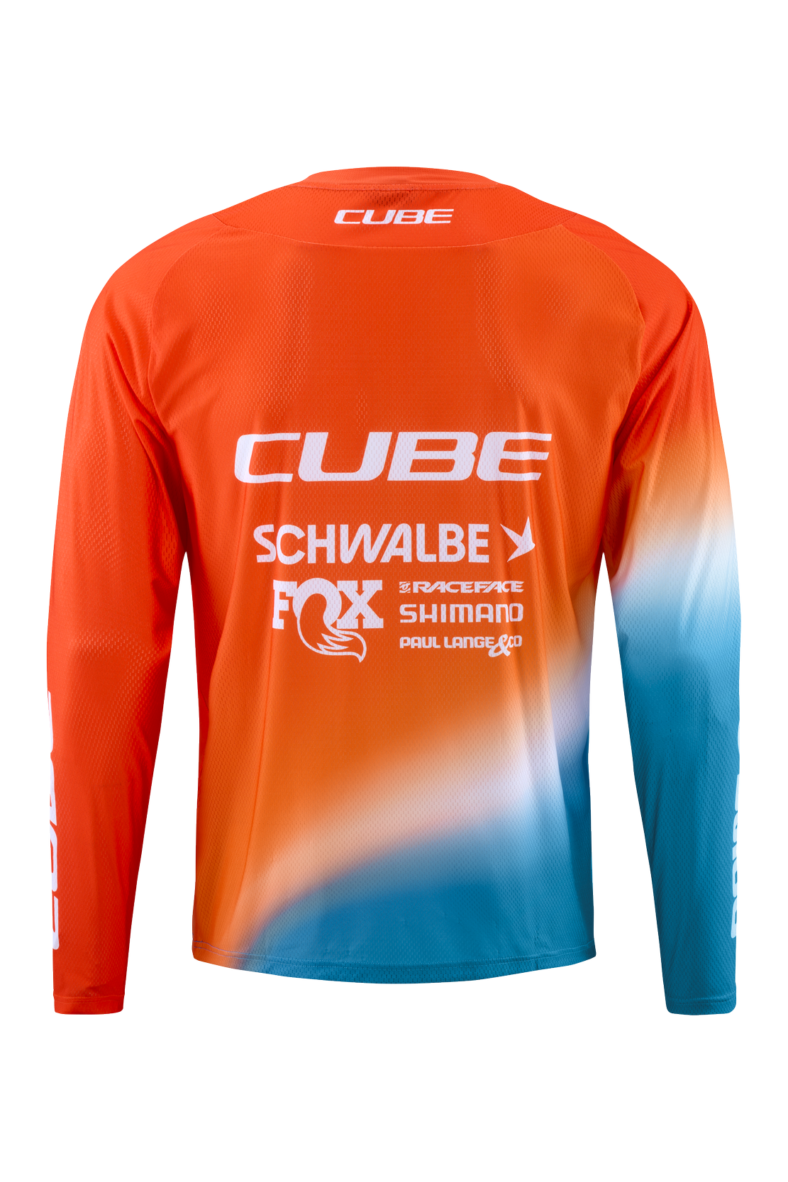 Cube X Factory Racing Fahrrad Trikot lang orange 2026