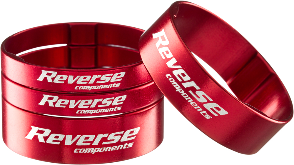Reverse Gabelschaft Spacer Set Ultra- Light Alu 1 1/8 rot
