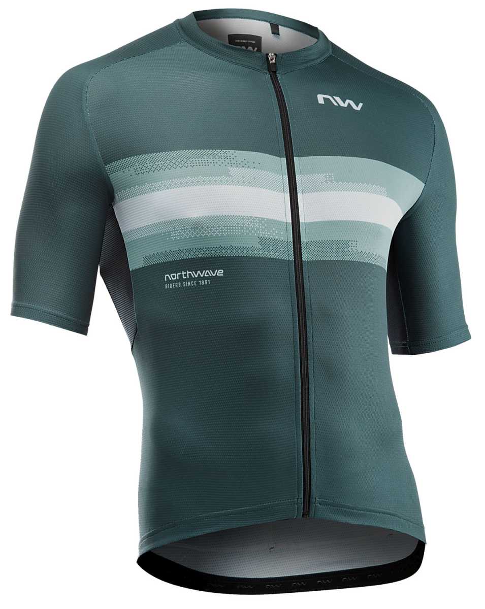 Northwave Force Evo Fahrrad Trikot kurz grün/grau 2025