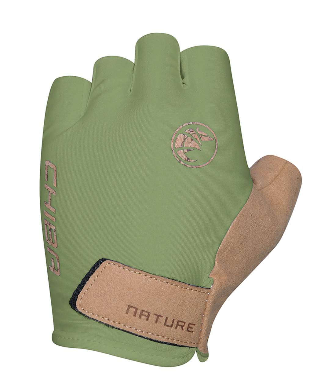 Chiba Nature Eco Fahrrad Handschuhe kurz olive grün 2027