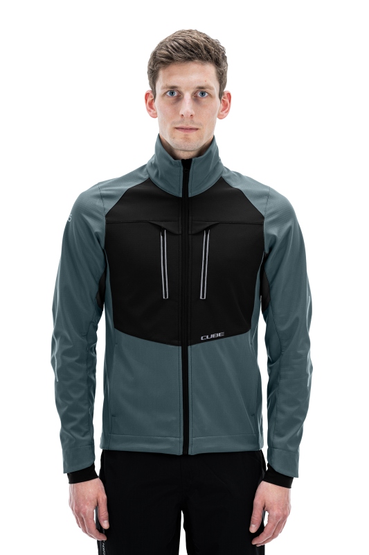 Cube Blackline Softshell Fahrrad Jacke schwarz/grau 2027
