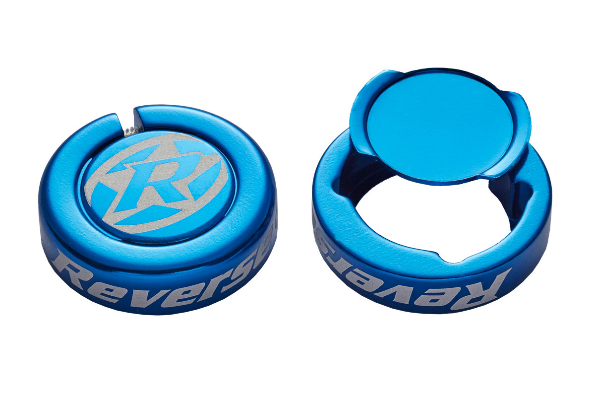 Reverse Barends-Chip Lenker Endkappen 2 Stück dunkel blau