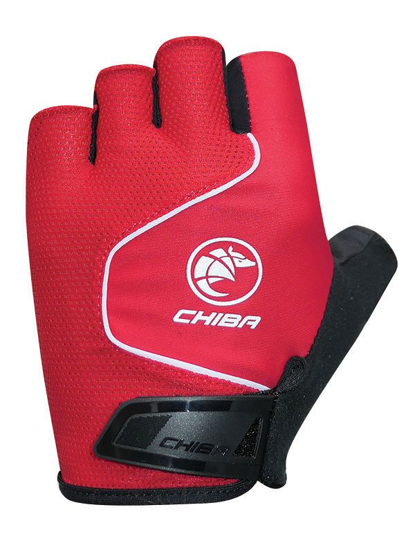 Chiba Cool Air Fahrrad Handschuhe kurz rot/schwarz 2027