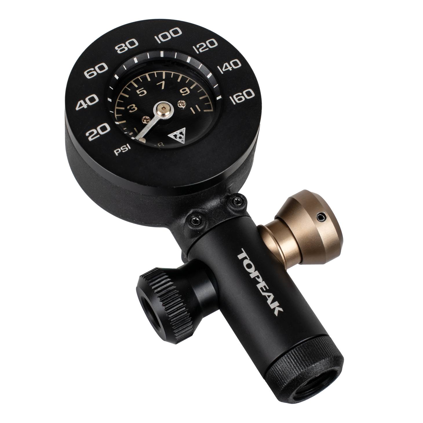 Topeak AirBooster G+ Fahrrad CO2 Kartuschen Pumpe / Luftdruckprüfer schwarz