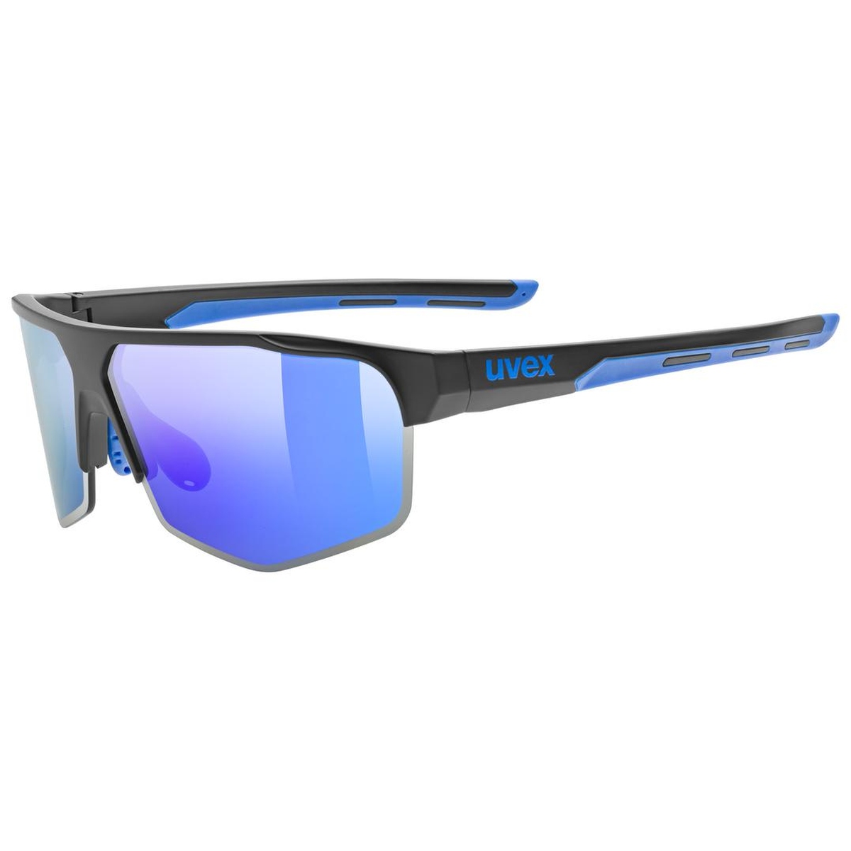 Uvex Axos Fahrrad / Sport Wechselscheiben Brille matt schwarz/mirror blau
