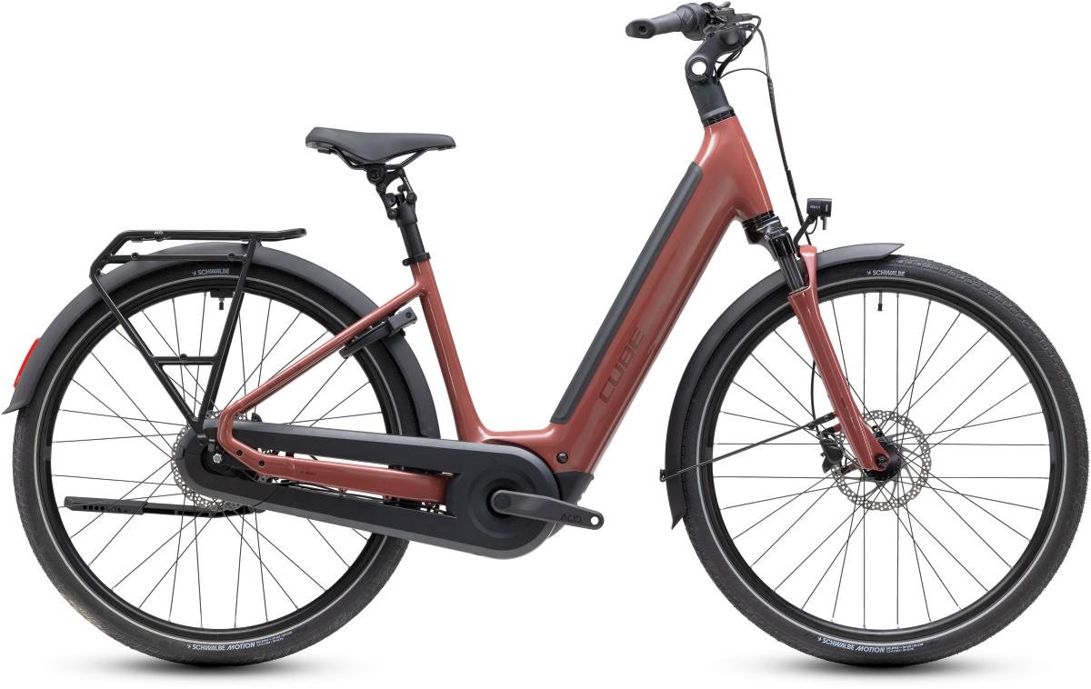 Cube Supreme Hybrid Comfort Pro 600 26'' / 28'' Easy Entry E-Bike City Pedelec burgundy/claret 2027