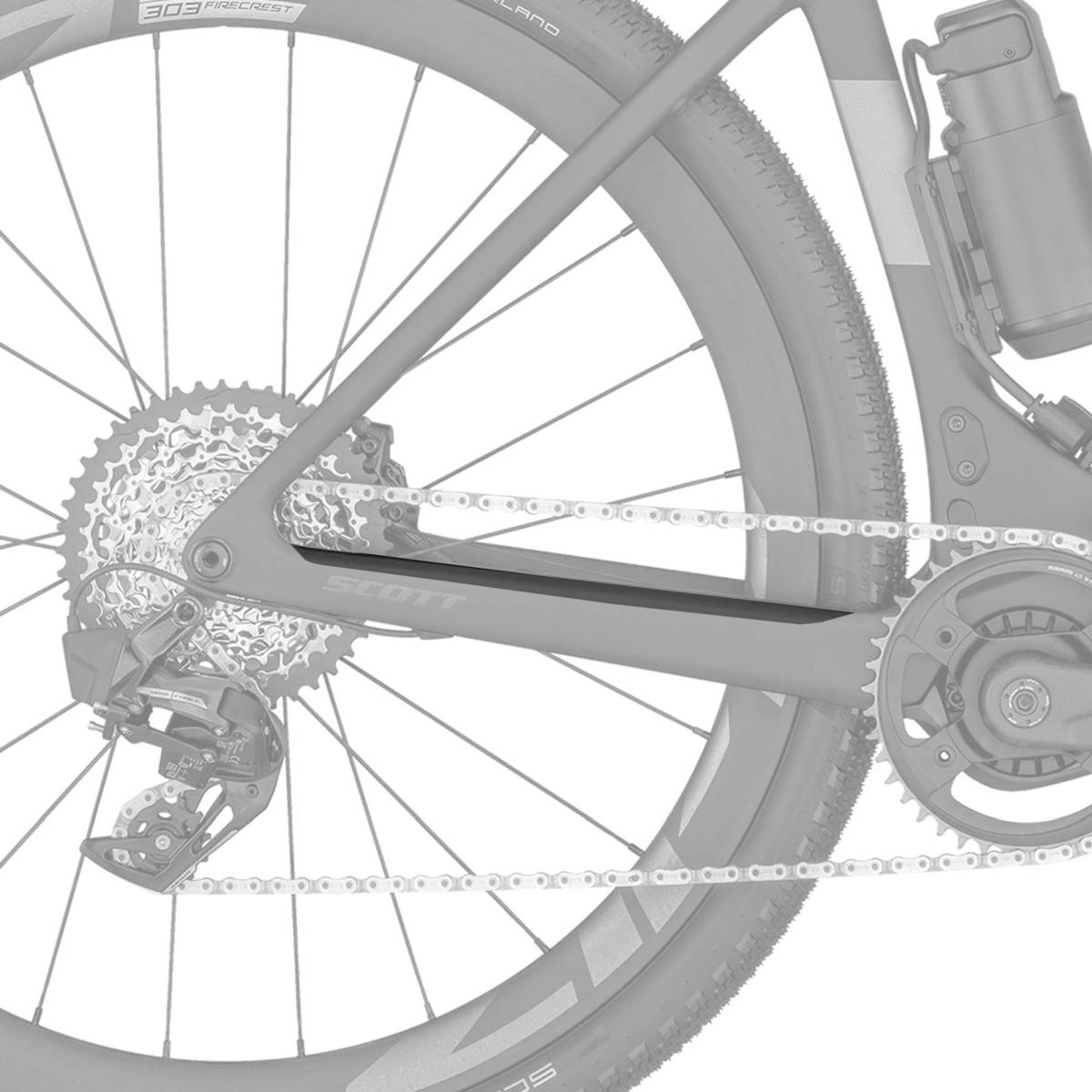 Scott Chainstay protector Kettenstrebenschutz für Solace eRide 23 schwarz