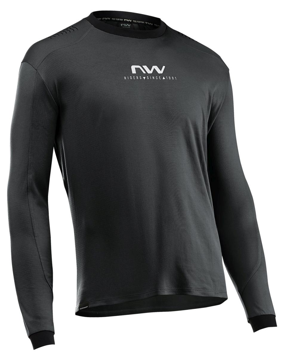 Northwave Sharp Fahrrad Trikot lang schwarz/weiß 2026