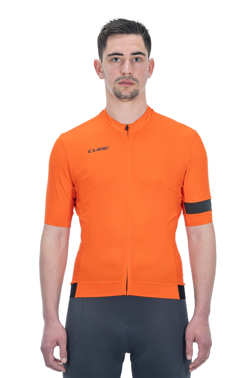 Cube Blackline Flash Fahrrad Trikot kurz orange 2023