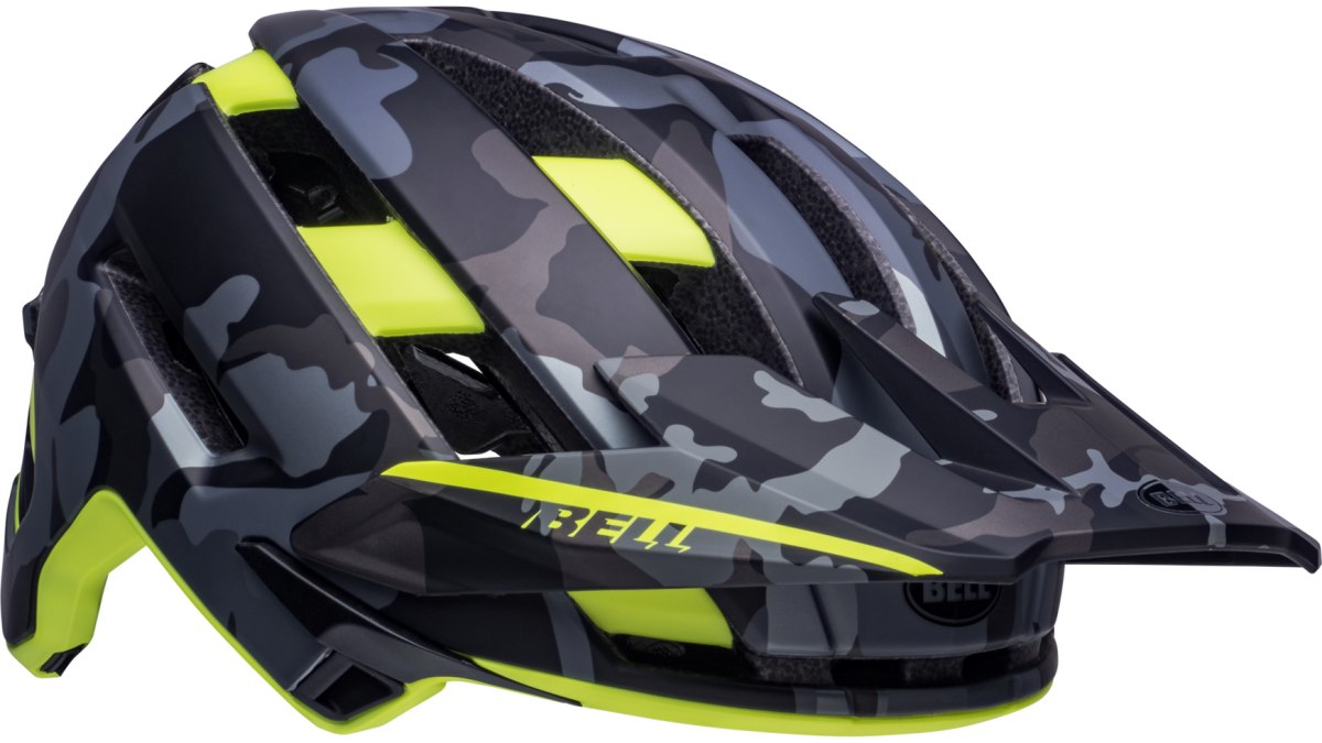 Bell Super Air Spherical MTB Fahrrad Helm matt camo grau/gelb 2025