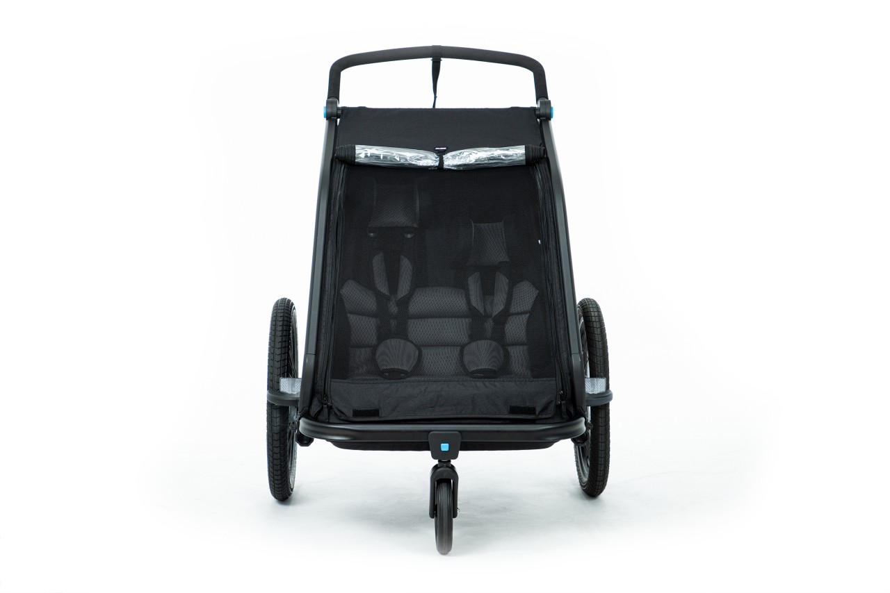 Cube Double Cmpt Kinder Fahrradanhänger schwarz