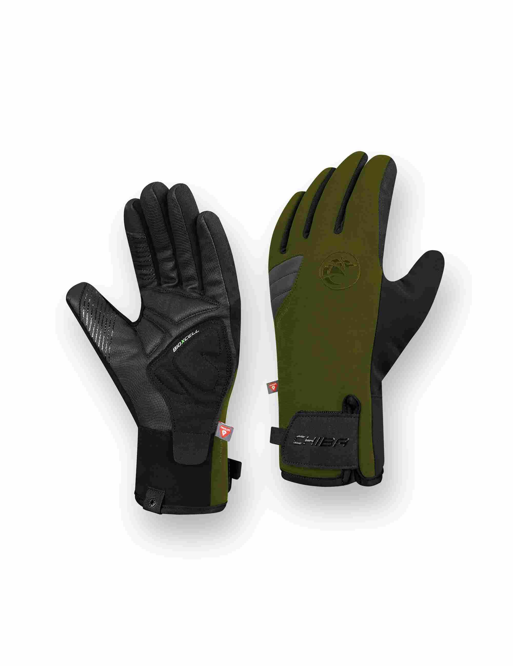 Chiba BioXCell Warm Winter Winter Fahrradhandschuhe lang olive grün 2027