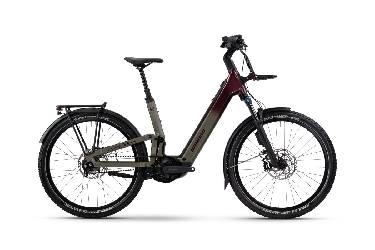 Winora Sinus FS R5f Pro Low 27.5'' Pedelec E-Bike Trekking Fahrrad sandfarben/rot 2026