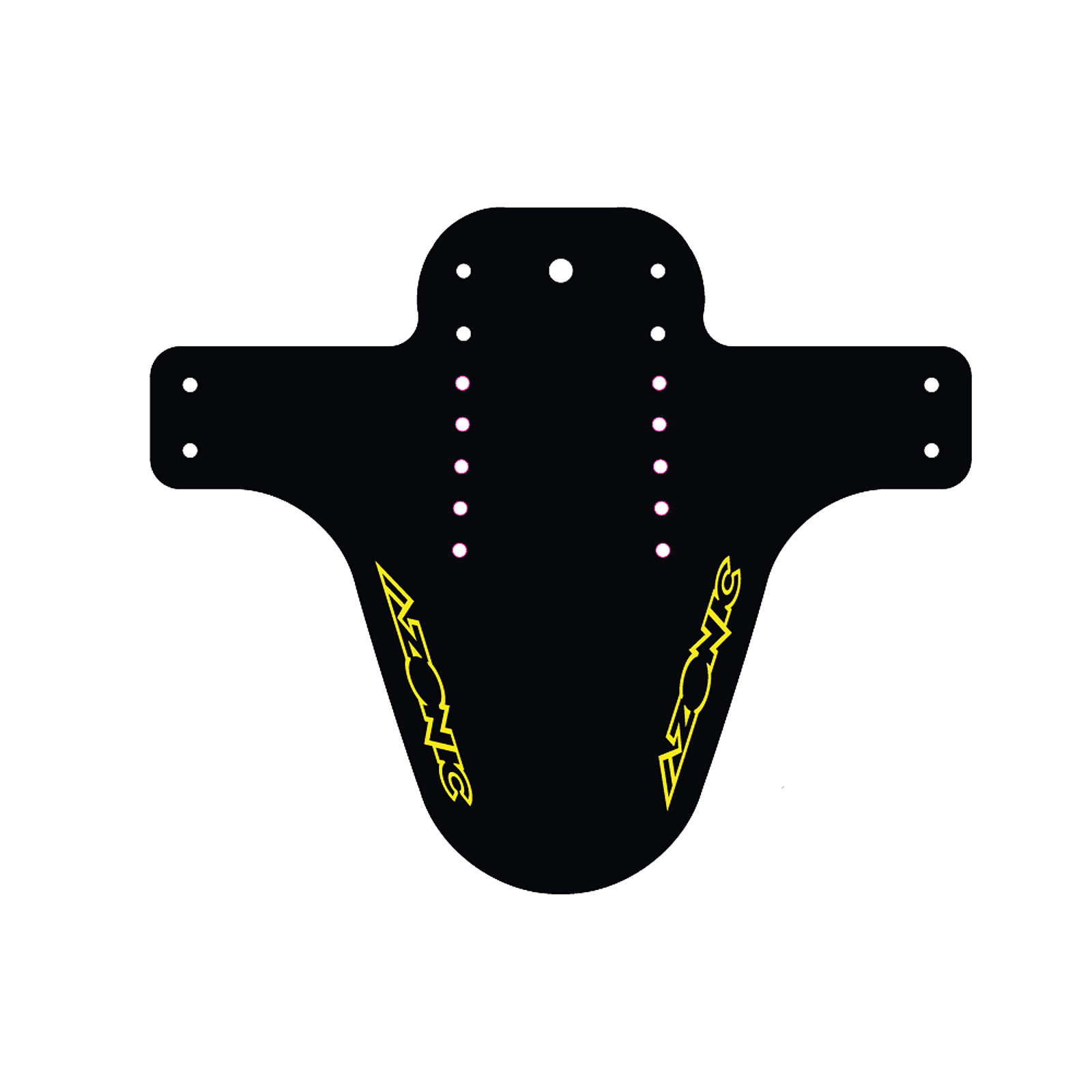 Azonic Splatter Fender Schutzblech Logo schwarz/neon gelb
