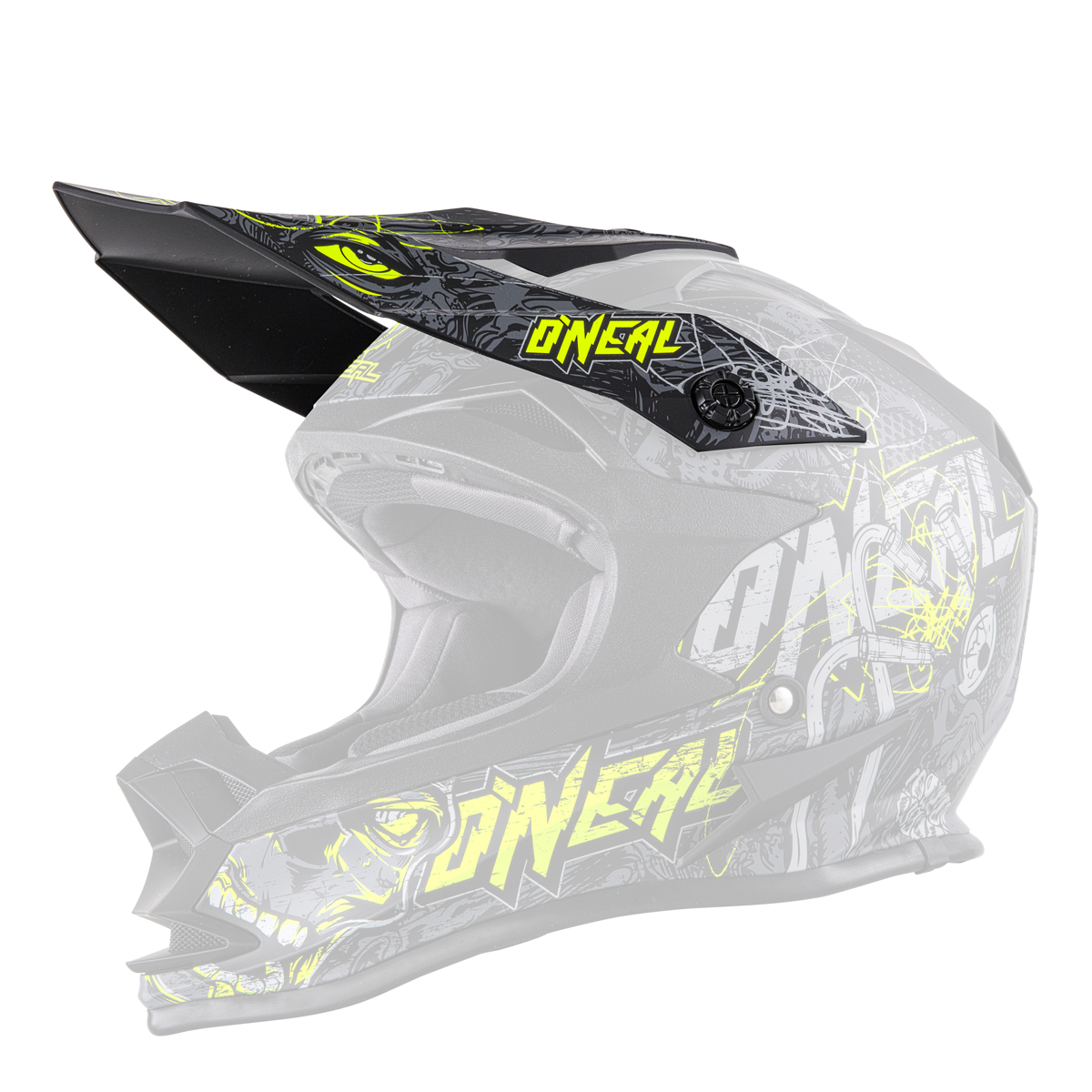 O'neal Visor 7 Series Evo Menace Helm Visier grau/gelb Oneal