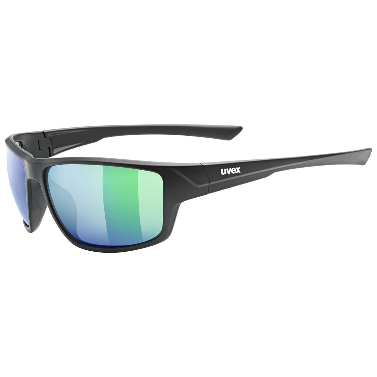 Uvex Sportstyle 230 Sport / Freizeit Brille matt schwarz/litemirror grün