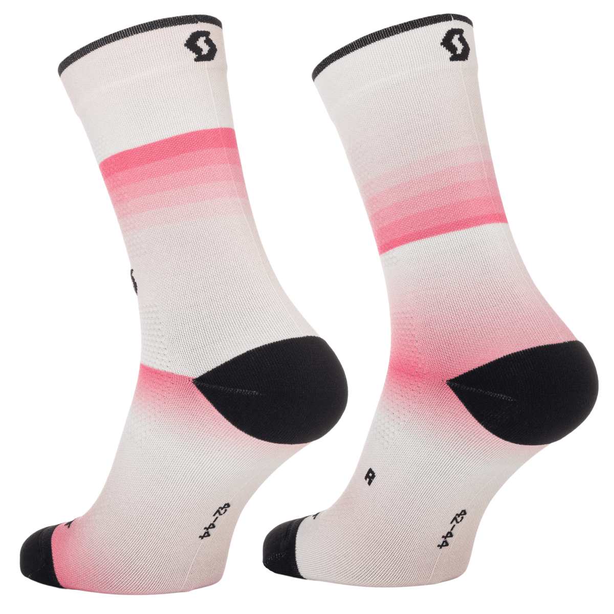 Scott Gradient Stripes Crew Fahrradsocken rosa/weiß 2026