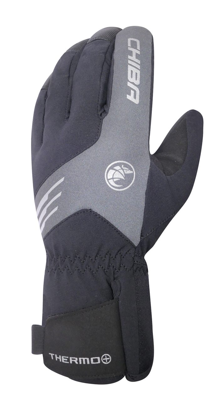 Chiba Thermo Plus Winter Fahrrad Handschuhe lang schwarz/grau 2027