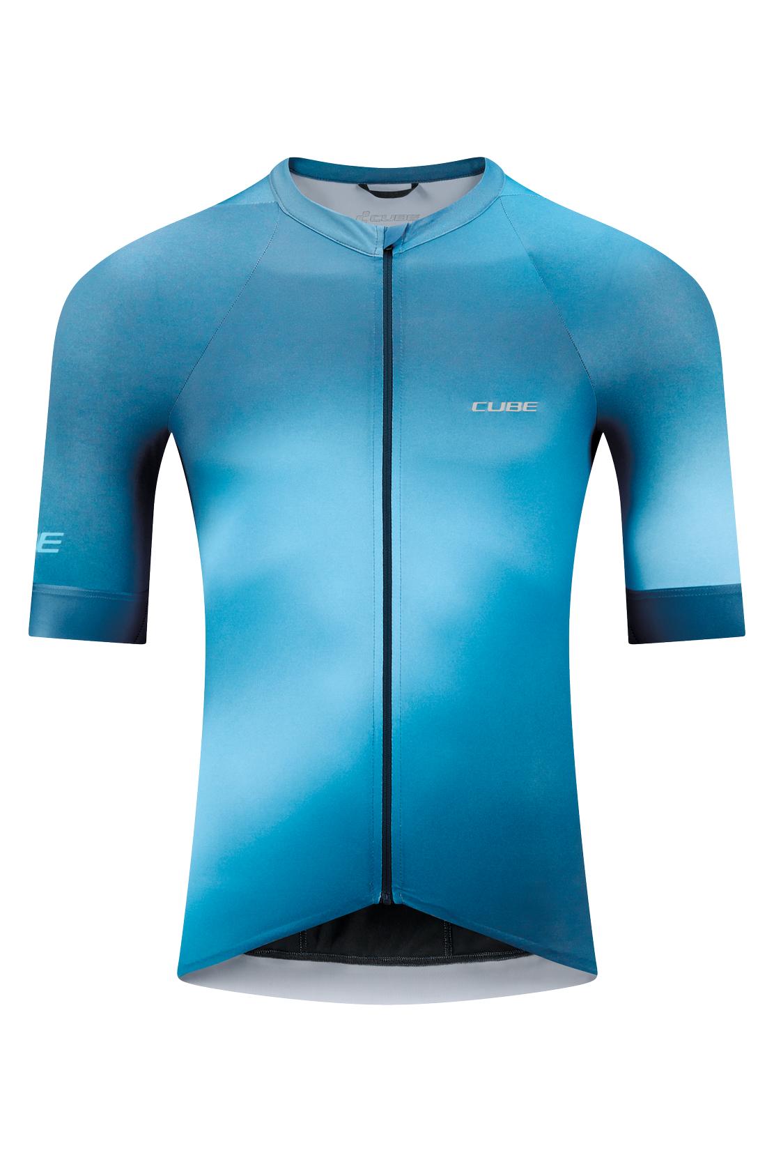 Cube Road / XC Fahrrad Trikot kurz petrol blau 2026