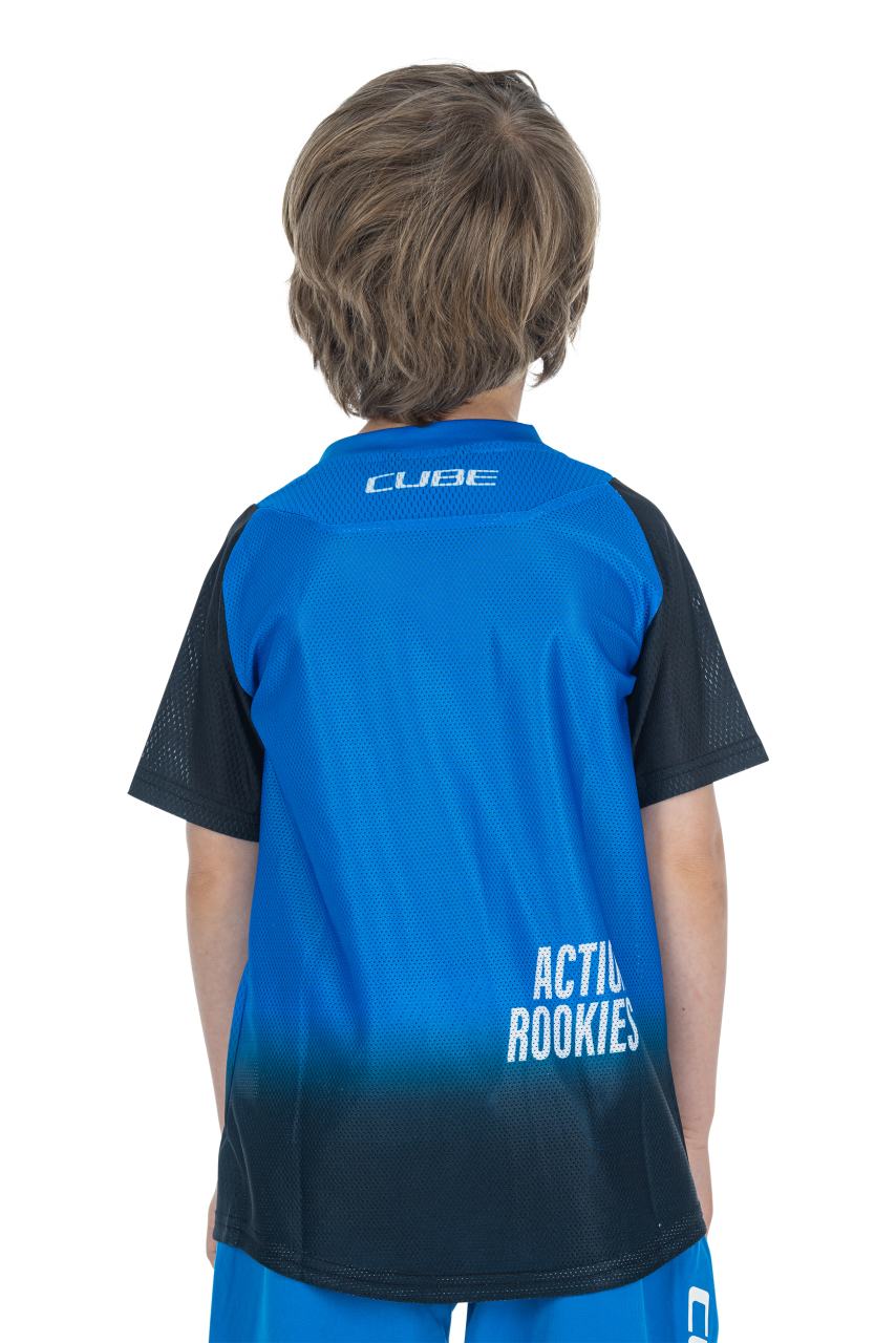 Cube Vertex Rookie X Actionteam Kinder Fahrrad Trikot kurz schwarz/blau 2027