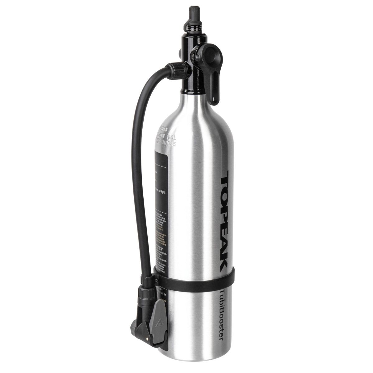 Topeak TubiBooster X Fahrrad CO2 Kartuschen-Pumpe inkl. Drucklufttank silberfarben/schwarz