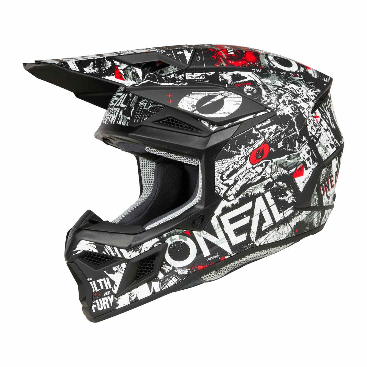 O'Neal 3 Series Attack Motocross Enduro MTB Helm schwarz/weiß 2027 Oneal