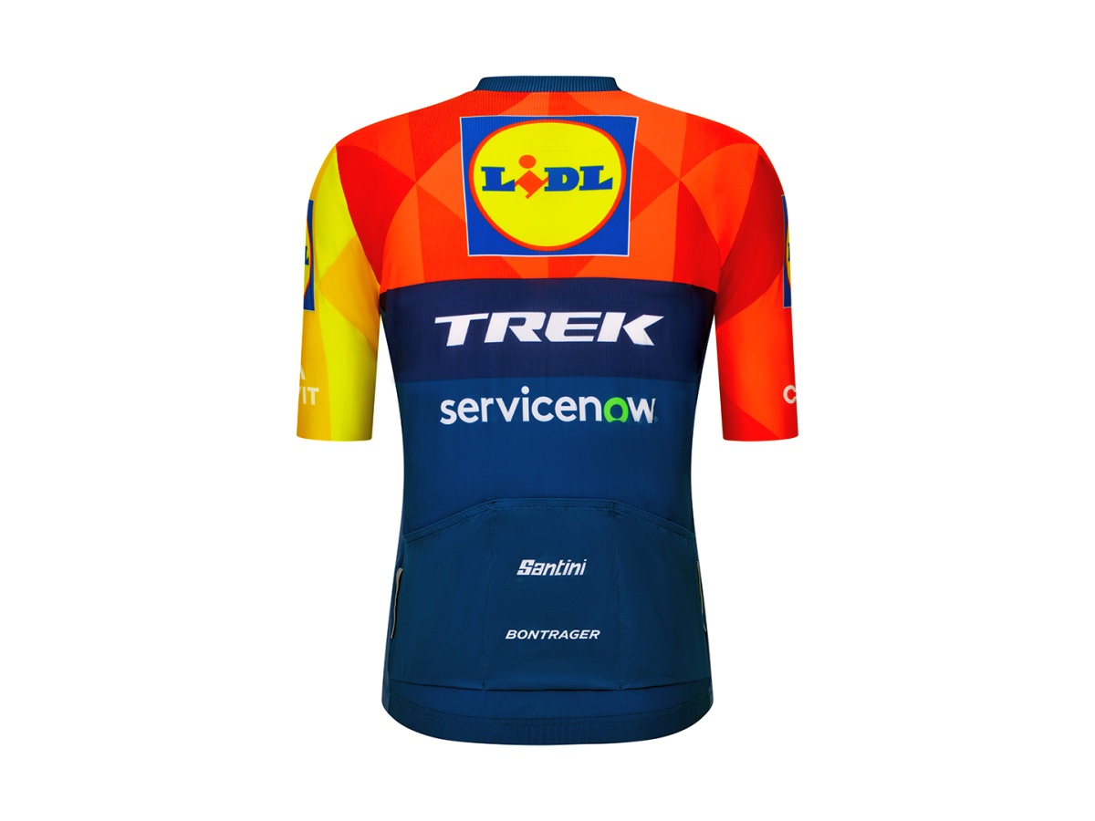 Santini Trek Replica Rennrad Fahrradtrikot kurz blau/gelb 2027