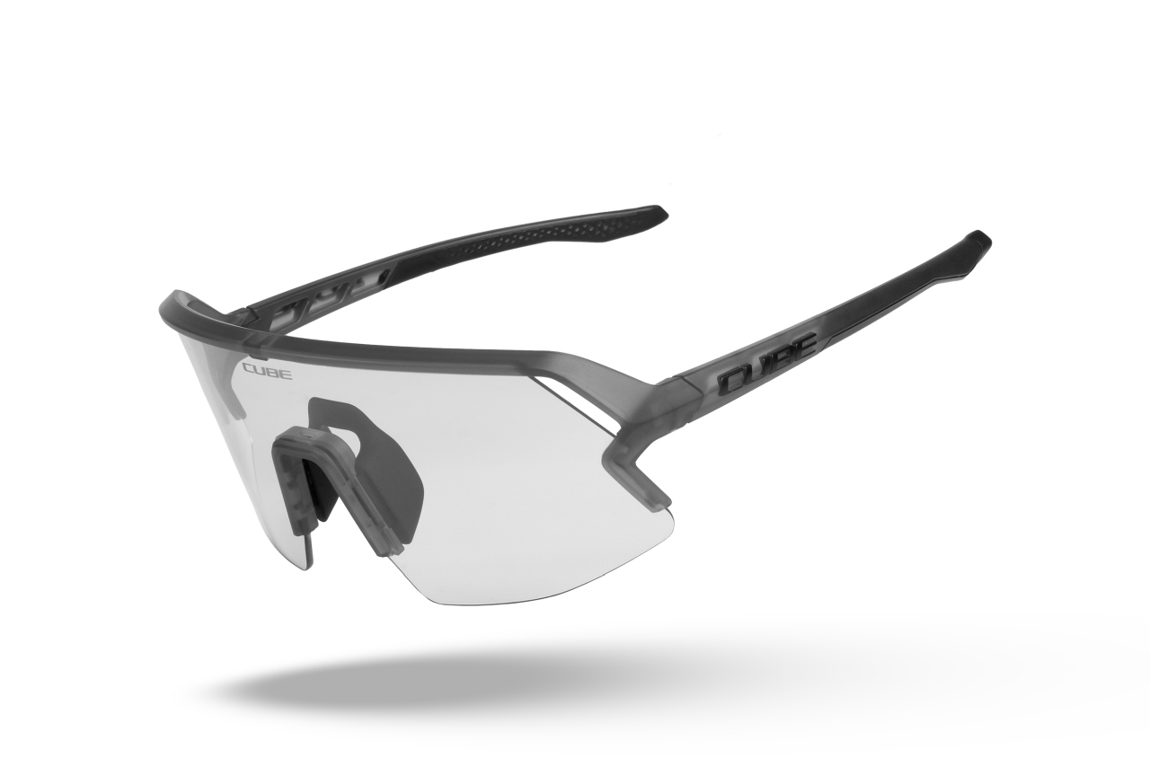Cube Vertex Wechselscheiben Fahrradbrille translucent schwarz/clear to black