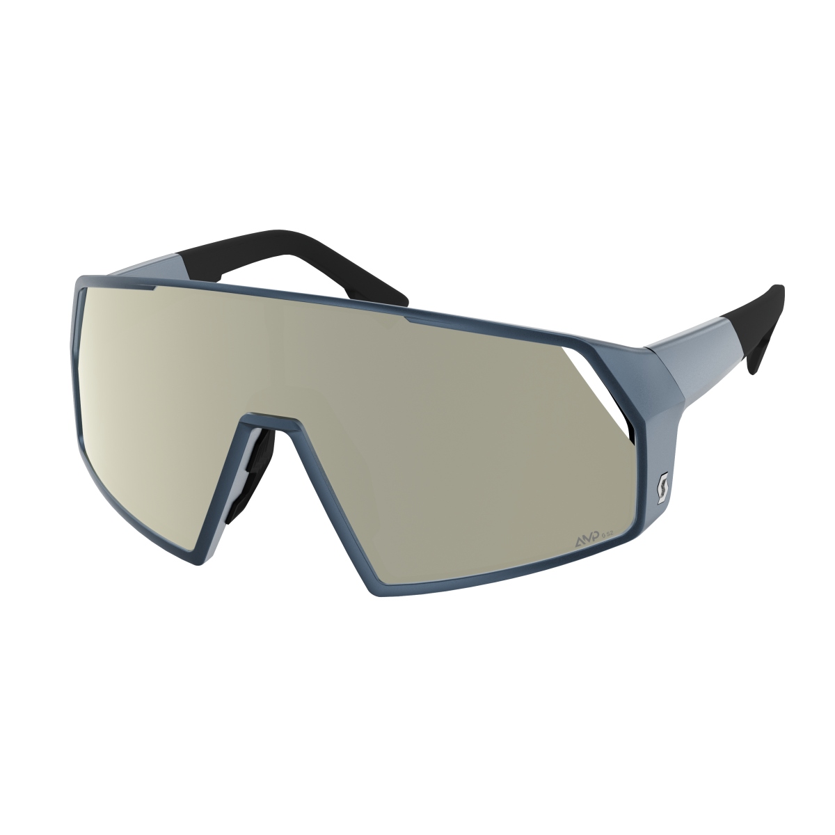 Scott Pro Shield AMP Wechselscheiben Fahrradbrille blau/weiß chrome