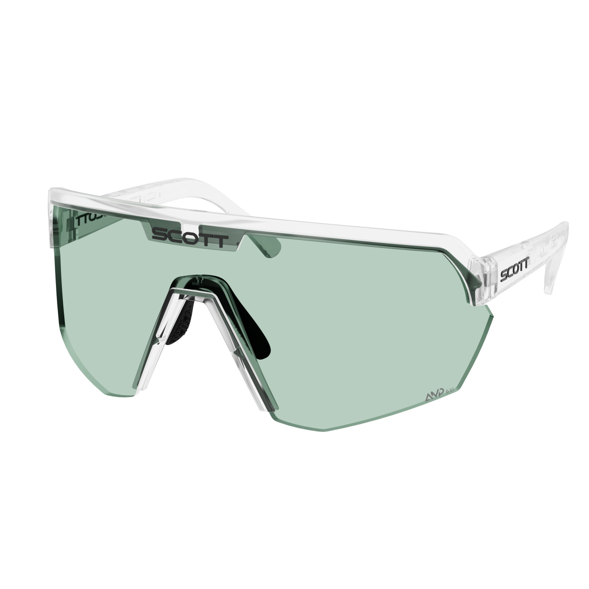 Scott Sport Shield AMP Wechselscheiben Fahrradbrille translucent/grün chrome