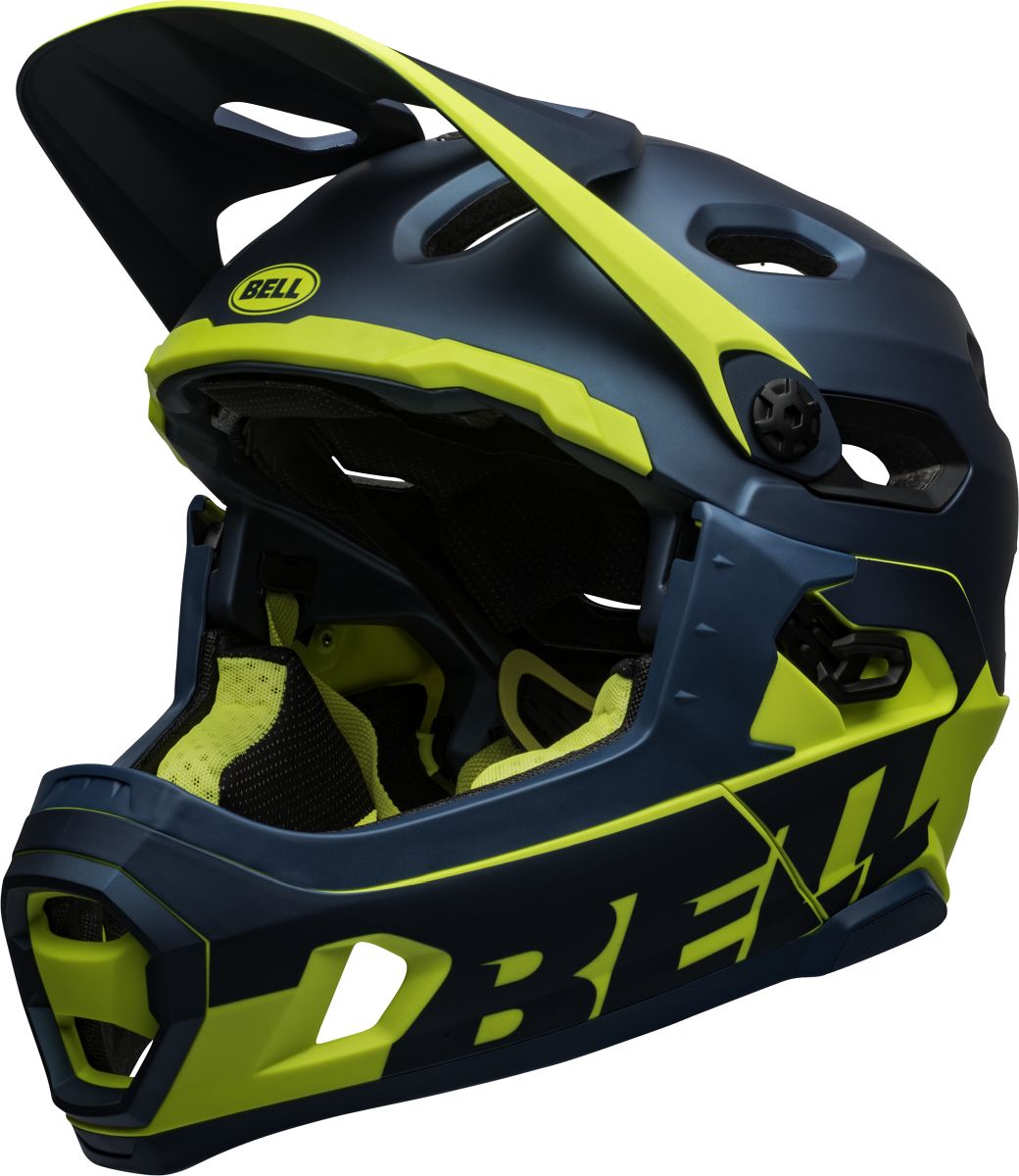 Bell Super DH MIPS Fahrrad Helm blau/gelb 2025