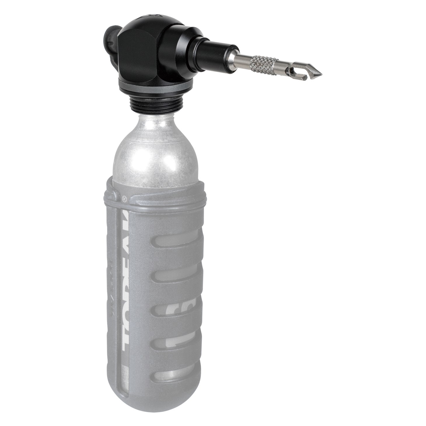 Topeak Two Timer XT 3-in-1 Minipumpe mit integriertem Tubeless Werkzeug schwarz